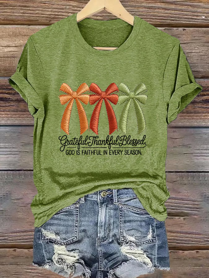 Women's Autumn Style Print T-Shirt