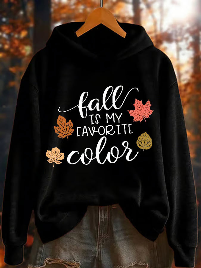 Women'sFall is my favorite color Printed Hoodie