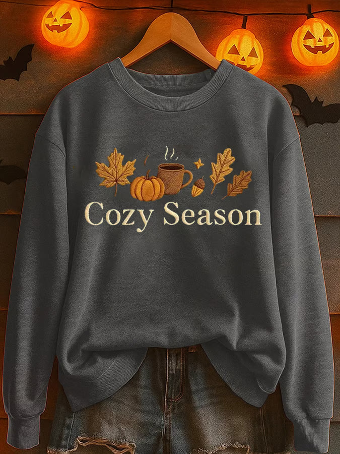 Women's Cozy Season Printed Sweatshirt