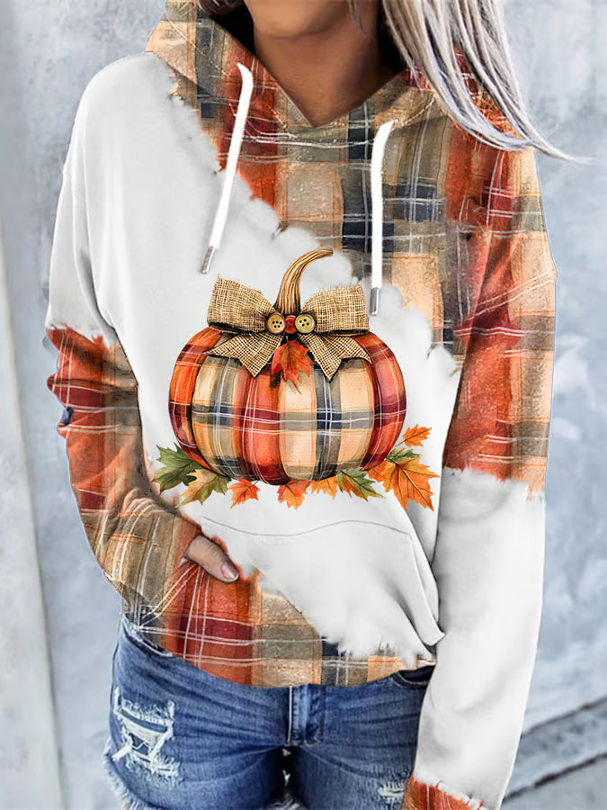 Women's Pumpkin Season Printed Casual Sweatshirt