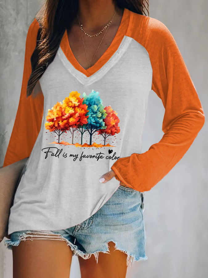 Women's Fall IS My Favorite Color Prints T-shirt