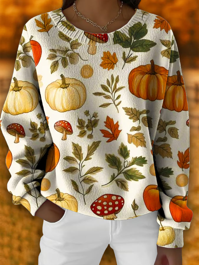 Women's Autumn Art Print Sweater