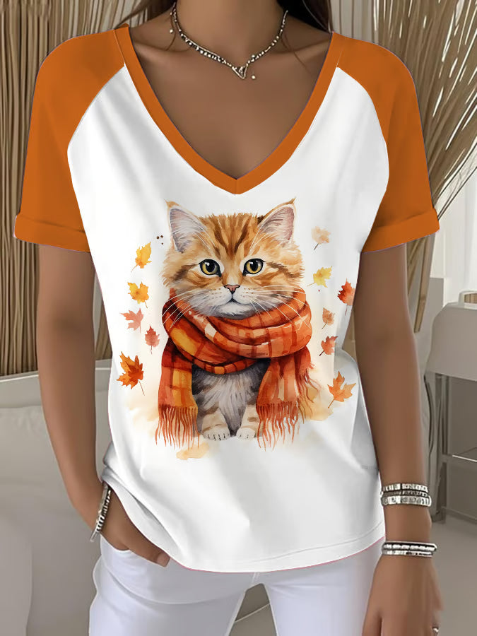 Women's Casual Retro Contrast Color Faith Striped Sweatshirt