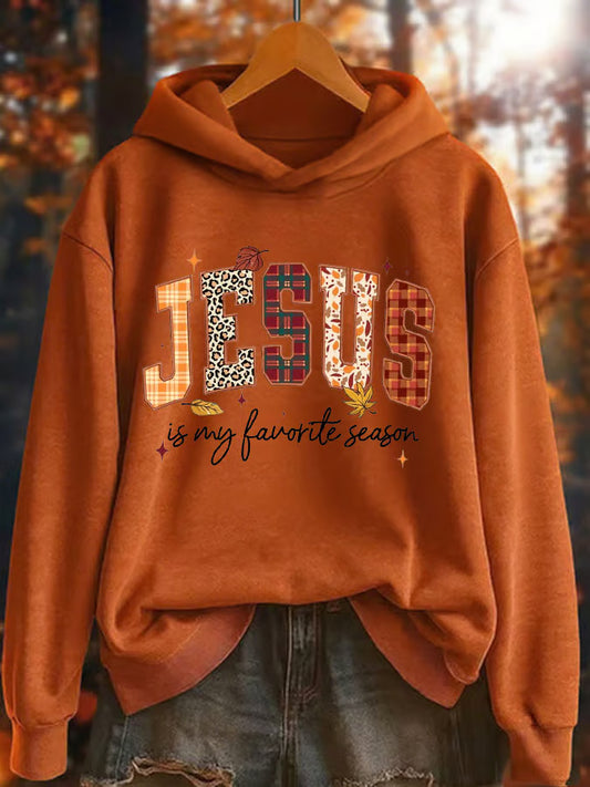 Women's Jesus Is My Favorite Season Print Hoodie