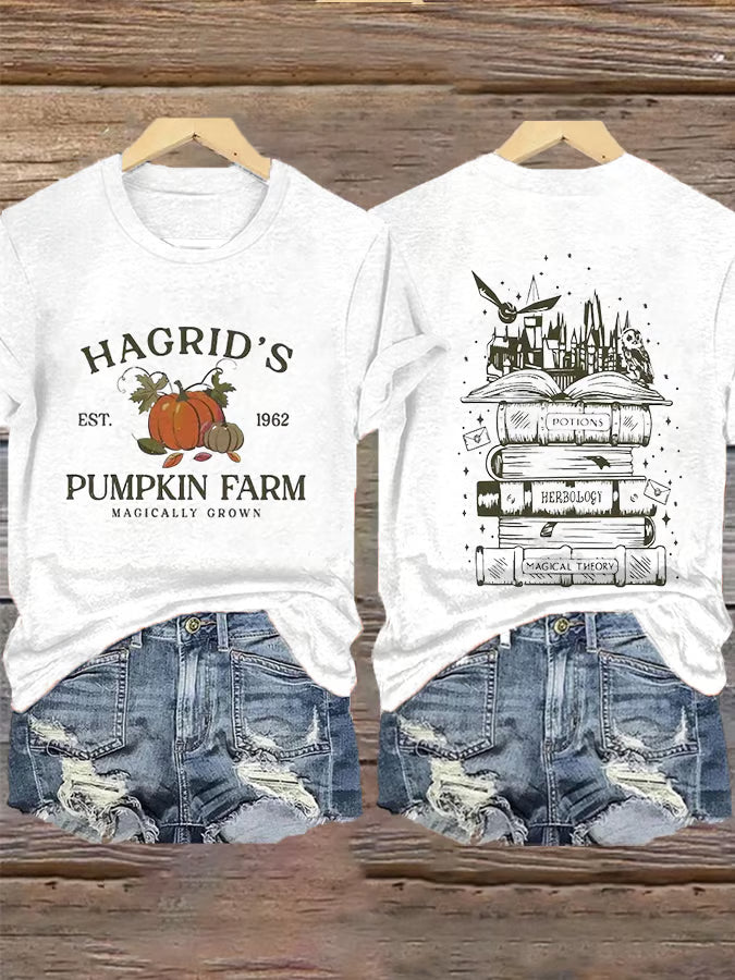 Women'S Hagrid’s Pumpkin Patch Print Casual T-Shirt