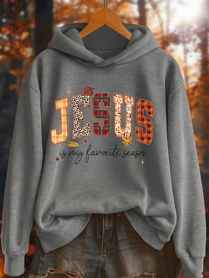 Women's Jesus Is My Favorite Season Print Hoodie