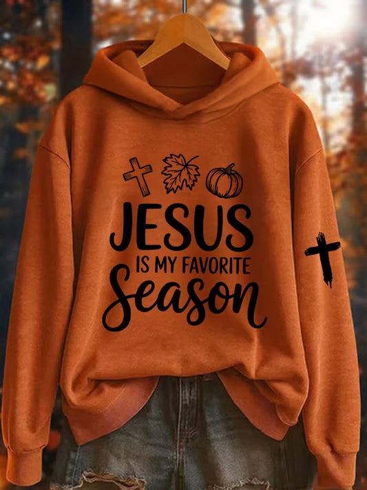 Women's Jesus Is My Favorite Season Print Hoodie