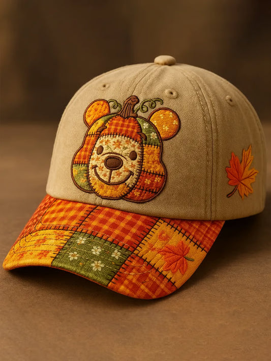 Vintage Pieced Pumpkin Art Print Hat