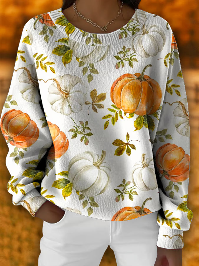 Women's Autumn Art Print Sweater