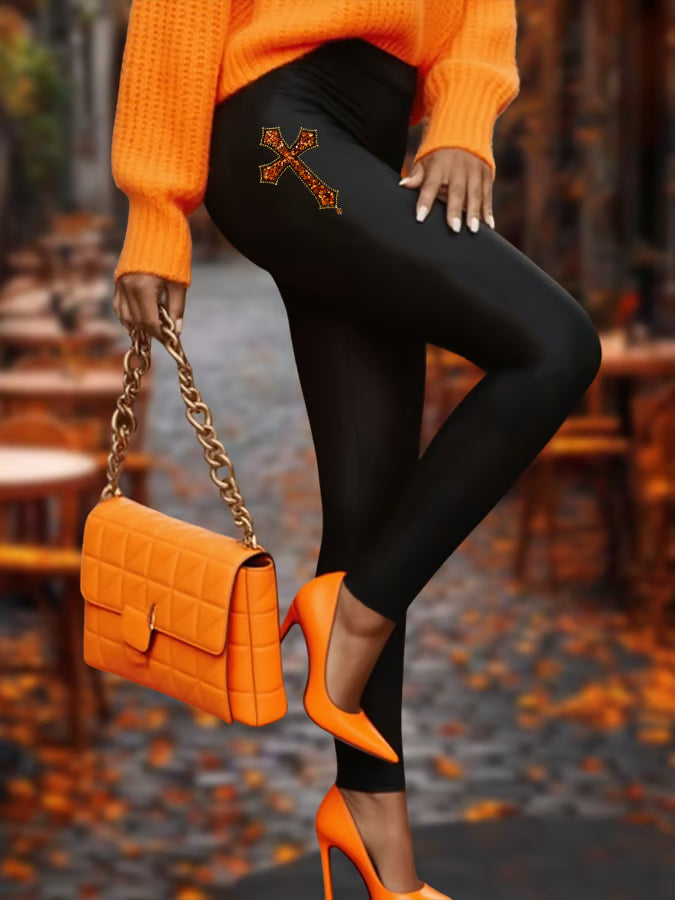 Women's Autumn Printed Pants Leggings