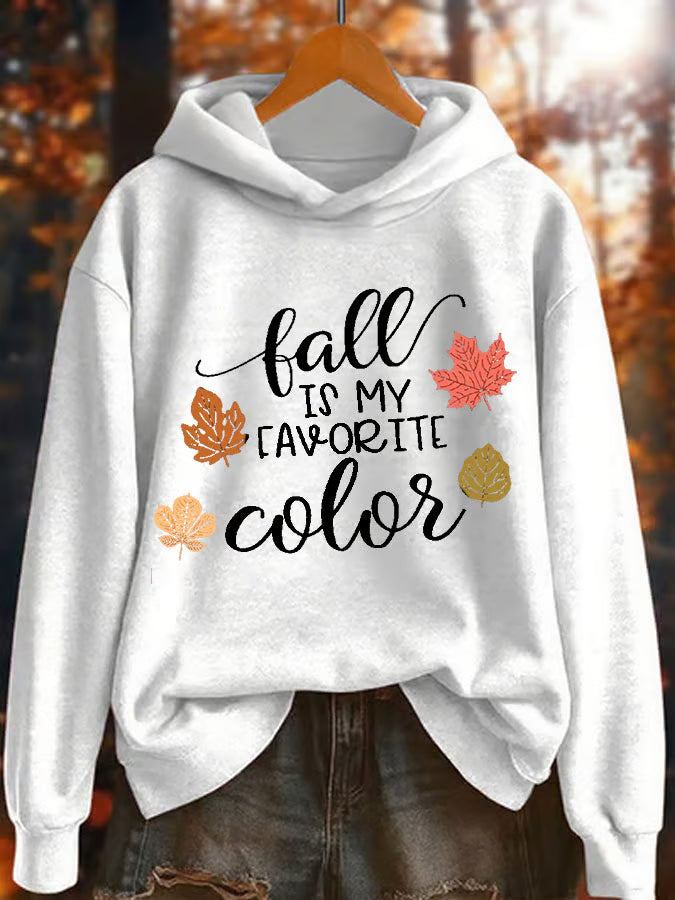 Women'sFall is my favorite color Printed Hoodie