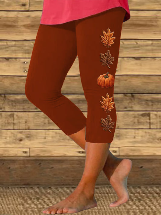 Women's Autumn Pumpkin Print Leggings