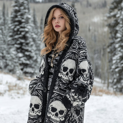 Halloween Theme Viking Style Lady Thick Sweater Coat