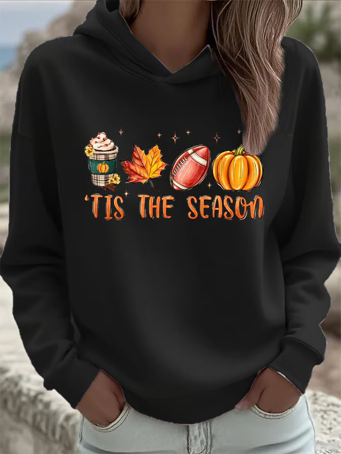 Women's Tis The Season Printed Hoodie