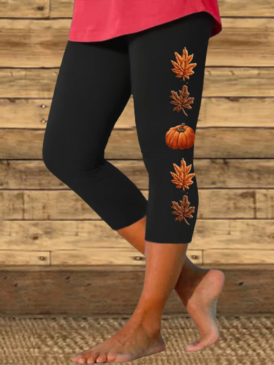 Women's Autumn Pumpkin Print Leggings