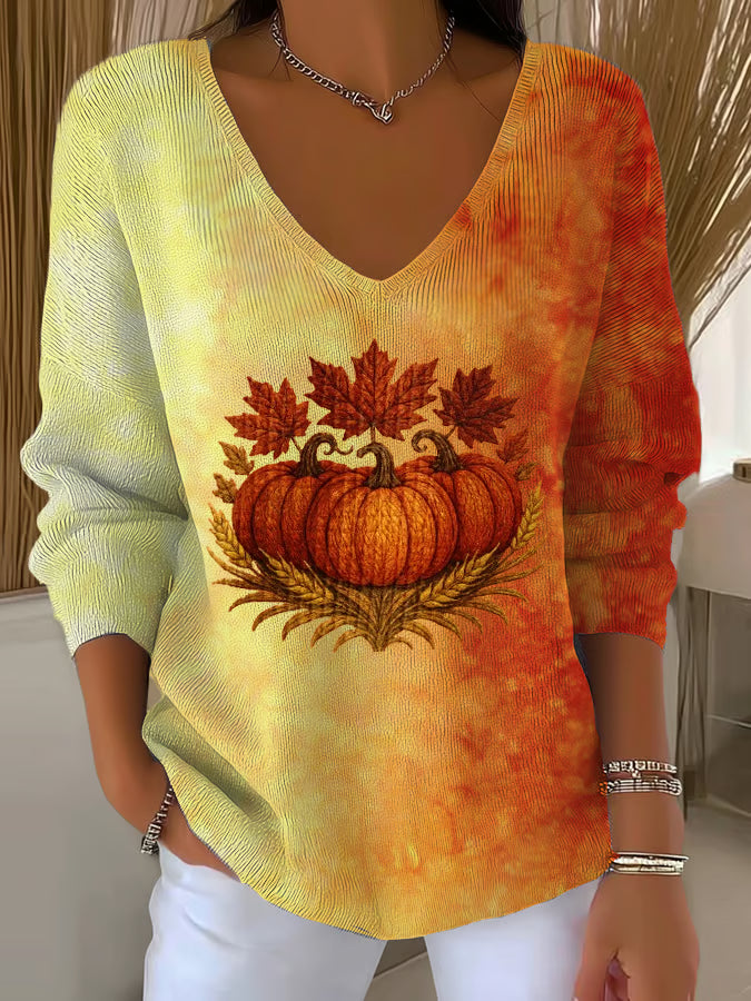 Women's Autumn Casual Printed Long Sleeve T-shirt