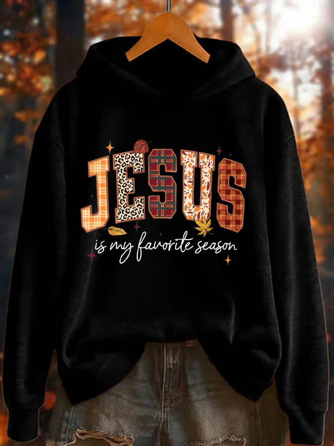 Women's Jesus Is My Favorite Season Print Hoodie