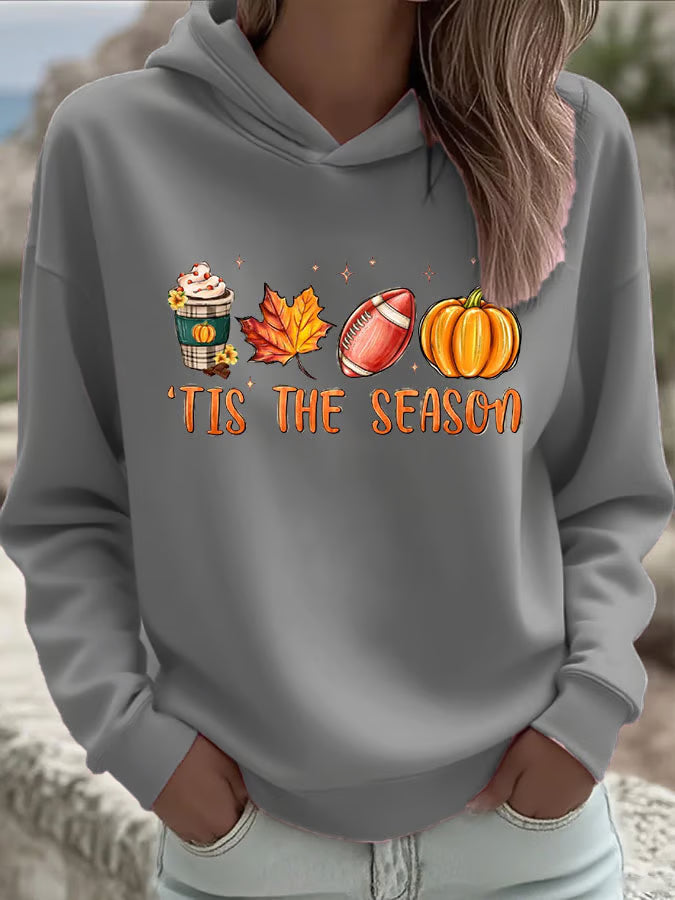 Women's Tis The Season Printed Hoodie
