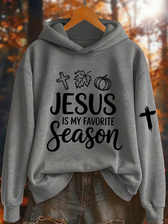 Women's Jesus Is My Favorite Season Print Hoodie