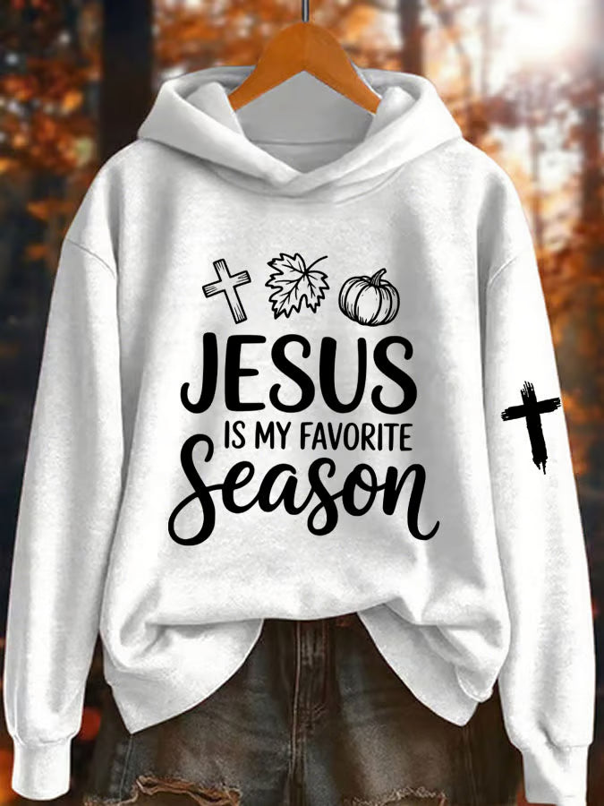 Women's Jesus Is My Favorite Season Print Hoodie