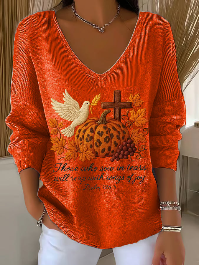 Women'S Casual Autumn Faith Long Sleeve T-shirt