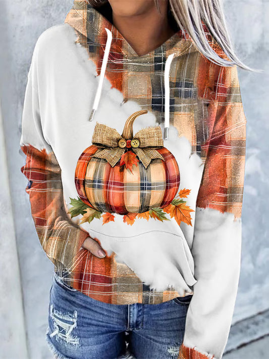 Women's Pumpkin Season Printed Casual Sweatshirt