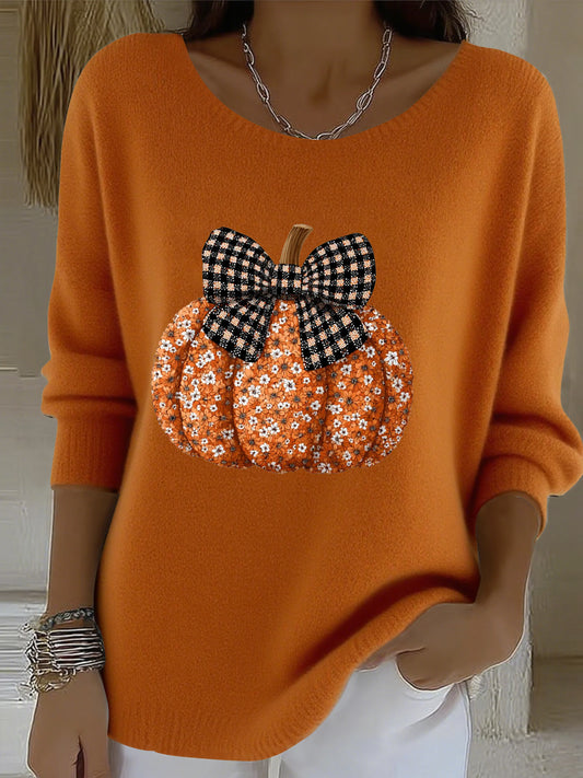 Women's Autumn Pumpkin Casual Top