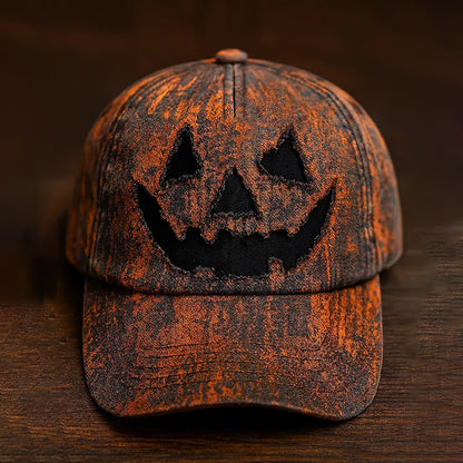 Unisex  Fall Pumpkin Devil Embroidered  Hat