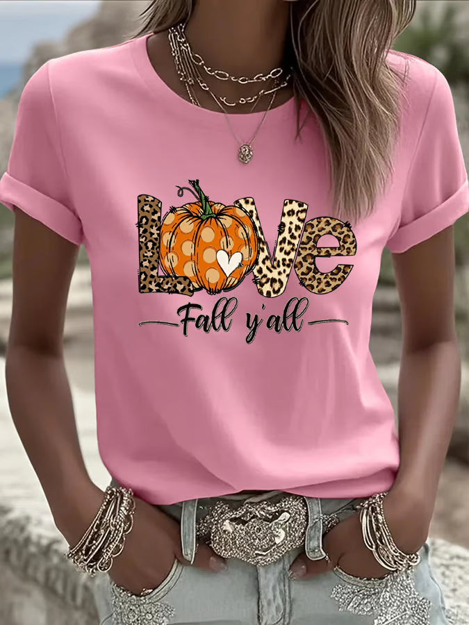 Women's Its Fall Yall Printed Casual T-Shirt