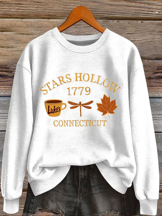 Women'S Casual Autumn Print Sweatshirt
