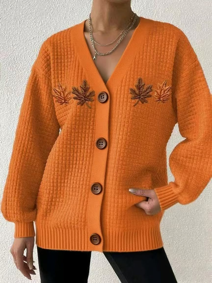 Women's Casual Square Plaid Cardigan