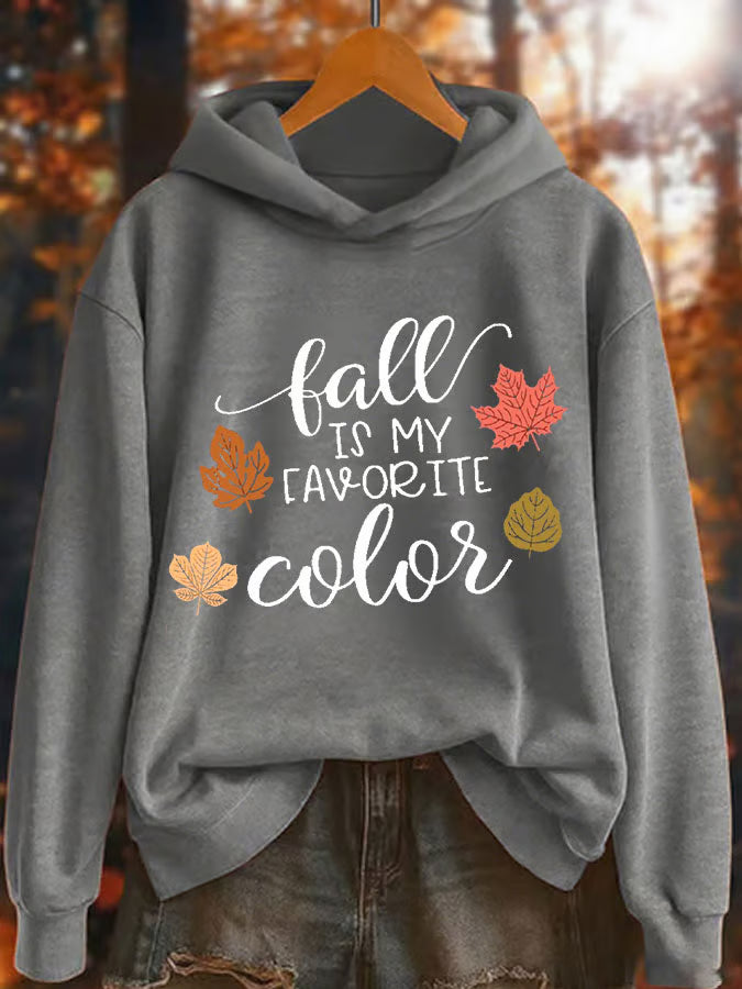 Women'sFall is my favorite color Printed Hoodie
